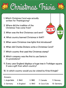 10 Best Christmas Printable Trivia With Answers Printablee