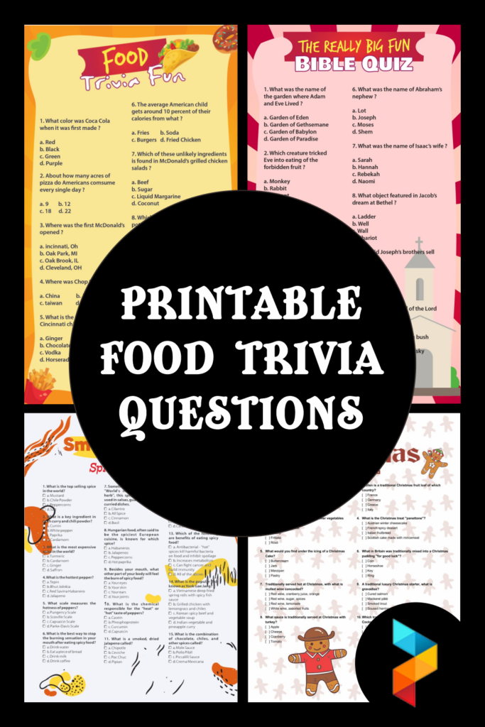 10 Best Printable Food Trivia Questions Printablee Trivia Questions