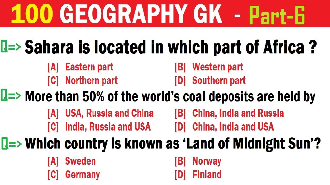 100 Geography Trivia Questions And Answers