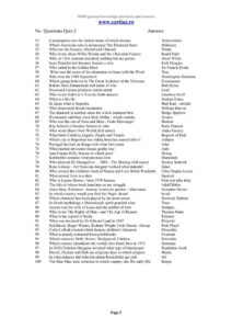 10000 General Knowledge Quiz Questions Answers In 2020 General