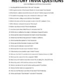 111 Best History Trivia Questions And Answers You Need To Know