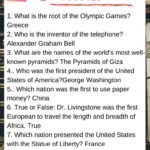 119 Fun Easy Middle School Trivia Questions Kids N Clicks