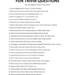 127 Best Fun Trivia Questions And Answers That Will Entertain Anyone