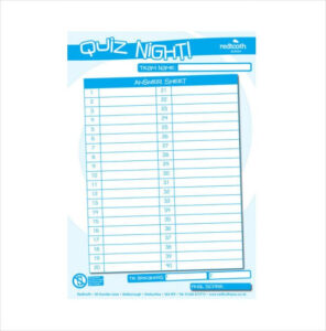 14 Printable Answer Sheet Templates Samples Examples Free