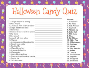 15 Best Halloween Candy Trivia Questions Printable Printablee
