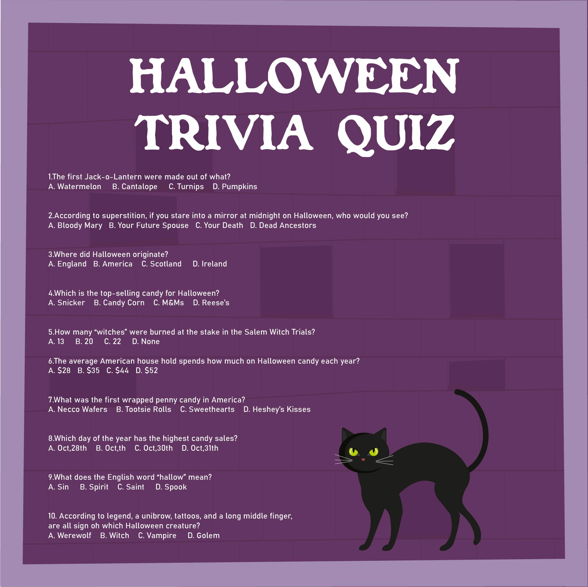 Best Halloween Trivia Questions And Answers