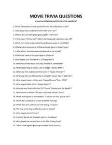 157 Movie Trivia Questions And Answers The Only List You ll Need