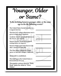 1930 Birthday Trivia Game 1930 Birthday Parties Instant Etsy