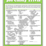 1930s Candy Trivia Printable GamePersonalize For Birthdays