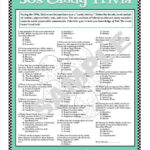 1950s Candy Trivia Printable Game Personalize For Birthdays