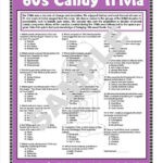 1960s Candy Trivia Printable Game Personalize For Birthdays