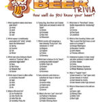 1980s Trivia Printable Google Search Beer Facts Beer Tasting