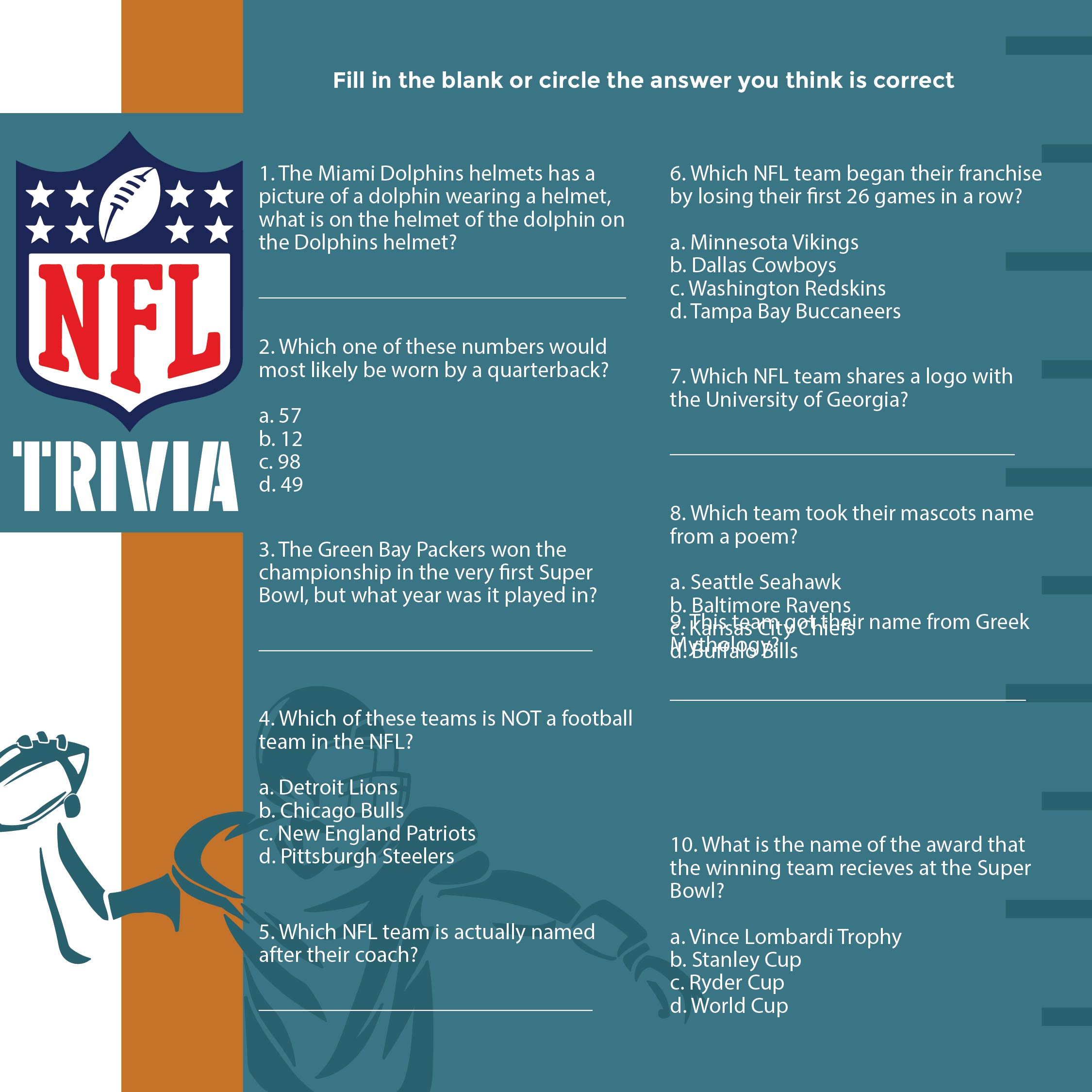 2010 Nfl Trivia Questions Advertisement Going Inside The Nfl Lets You 