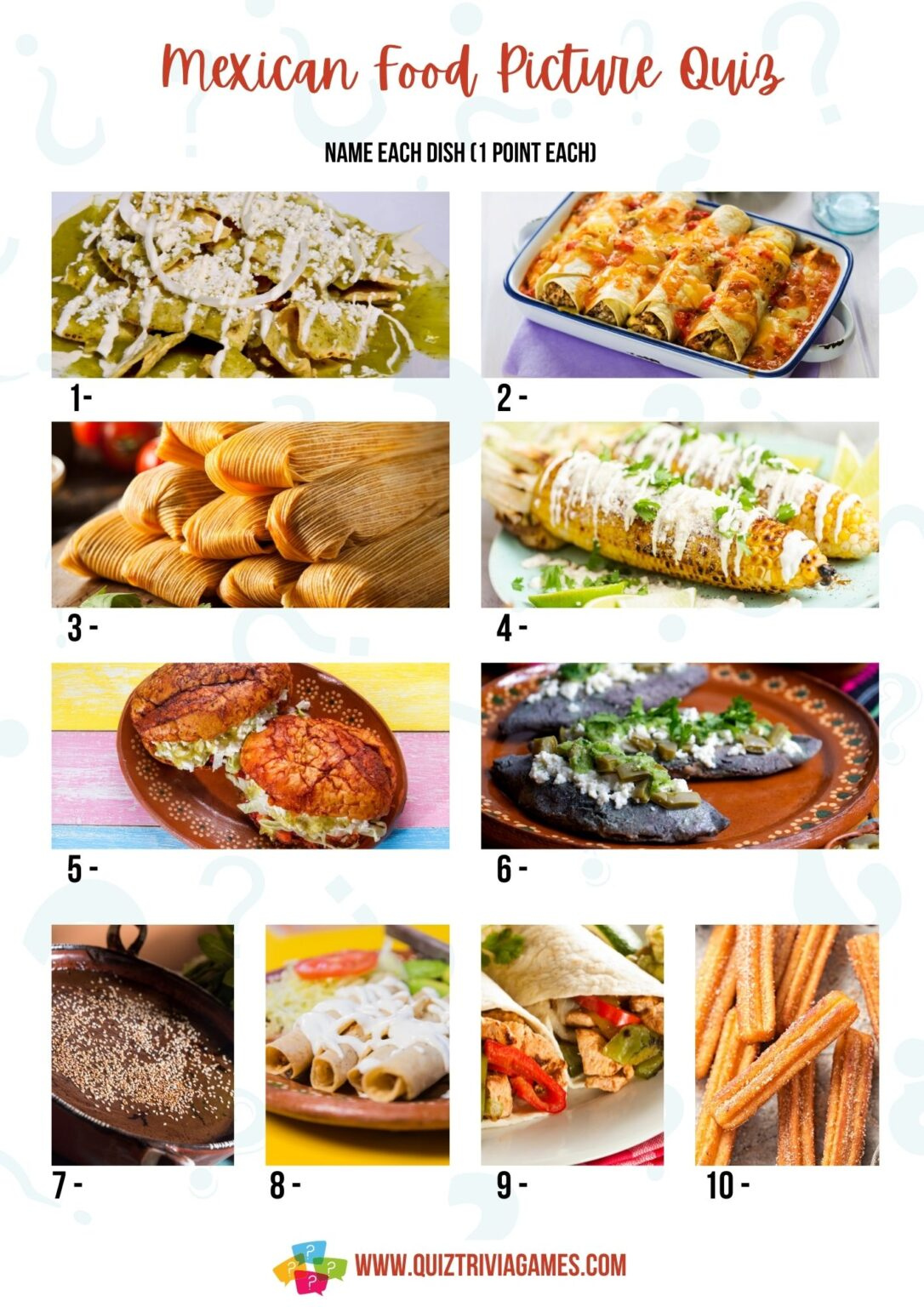 35 Mexican Food Quiz Questions Answers inc Picture Quiz Quiz 