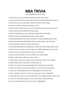 41 Best NBA Trivia Questions And Answers Get Cool Facts