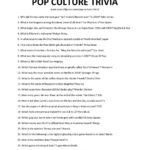 42 Best Pop Culture Trivia Questions And Answers You Can Find