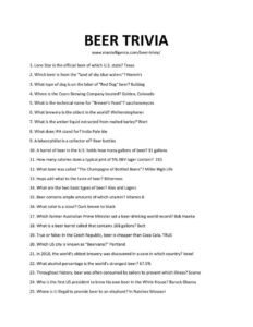 44 Best Beer Trivia Questions And Answers Learn New Facts