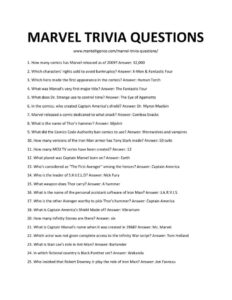 45 Best Marvel Trivia Questions And Answers This Is The List You Need