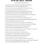 4Th Of July Trivia Questions July 4th Patriotic Printables 4th Of