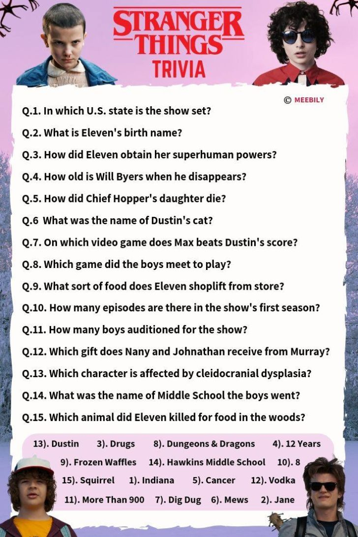 Stranger Things Trivia Questions And Answers Hard