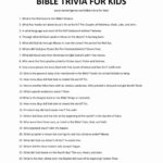 58 Best Bible Trivia For Kids This Is The Only List You Ll Need