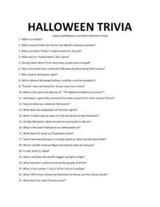 60 Best Halloween Trivia Questions And Answers You Should Know