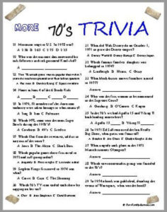 70 s Trivia Disco Theme Parties Trivia Decade Party