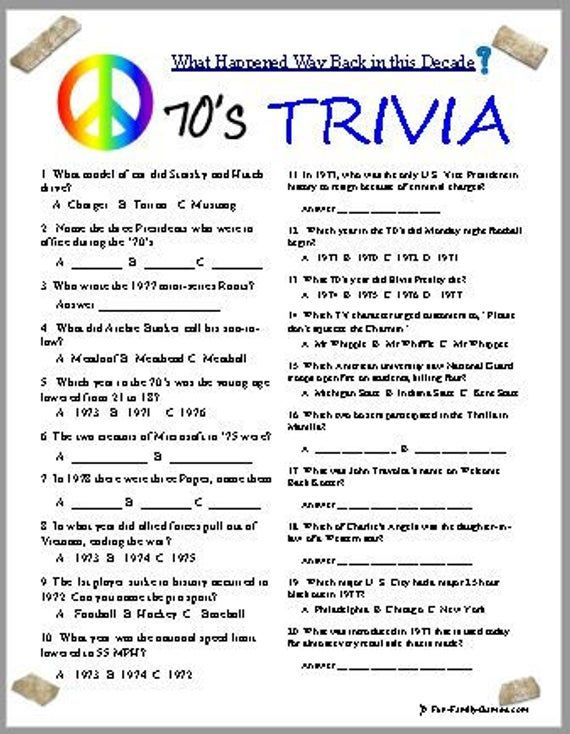 70s Trivia From A Fun Decade That Had A Lot Going On If You Were 