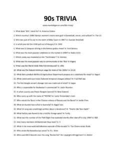 72 Best 90s Trivia Questions And Answers This Is The Only List You ll
