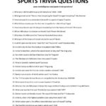 72 Best Sports Trivia Questions And Answers Learn New Facts