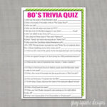 80 S Trivia Quiz Game 80s Birthday Parties 80s Party Trivia Quiz