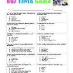 80s Trivia Game Free Printable