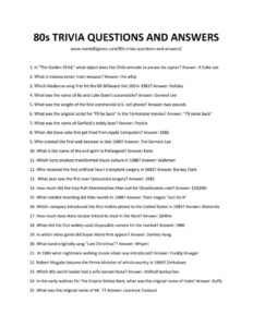 82 Best 80s Trivia Questions And Answers This Is The Only List You ll