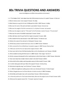 82 Best 80s Trivia Questions And Answers This Is The Only List You ll