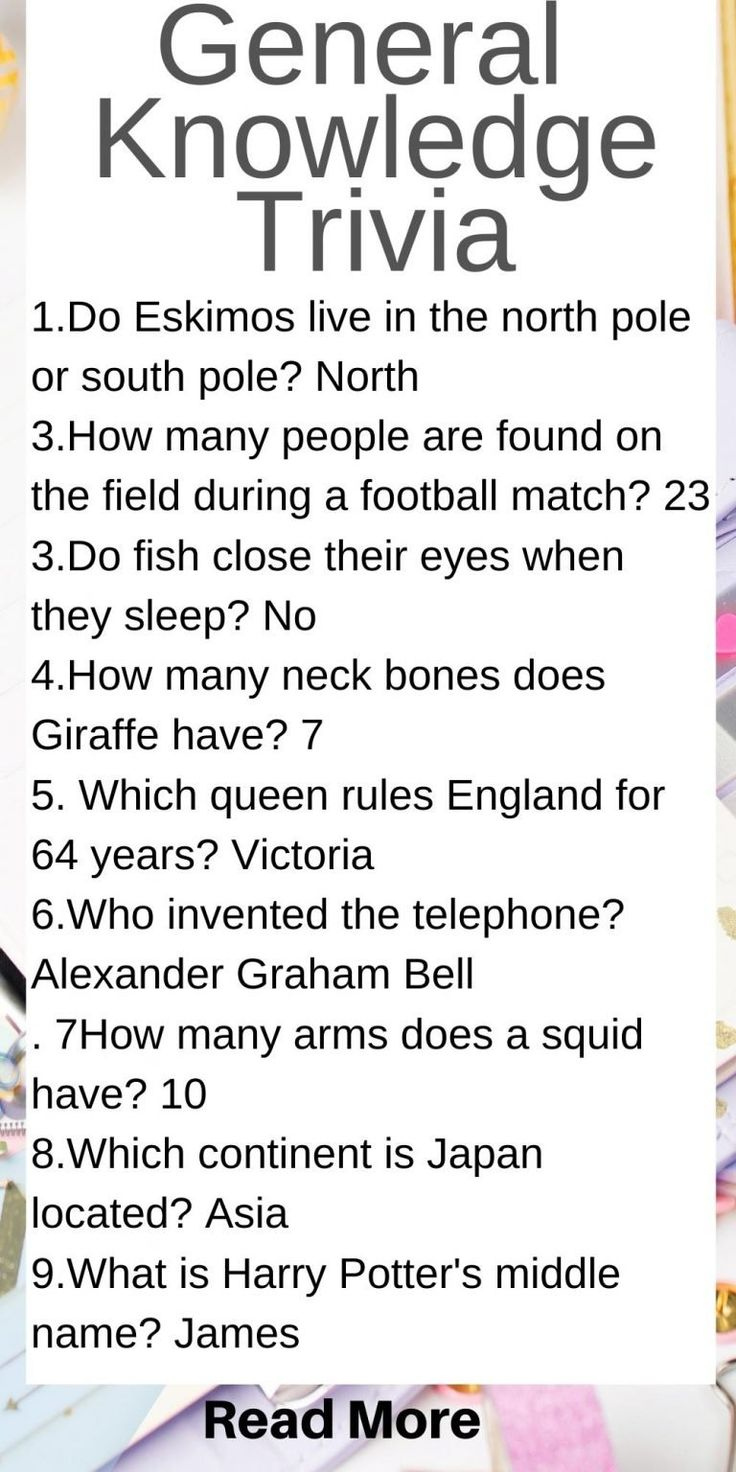 86 General Knowledge Trivia That Are Fun Easy Kids N Clicks Fun 