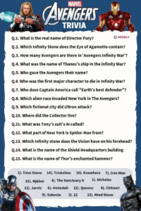 90 Avengers Trivia Questions Answers Meebily