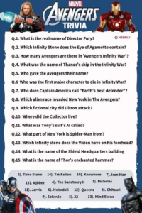 90 Avengers Trivia Questions Answers Meebily Avengers Trivia
