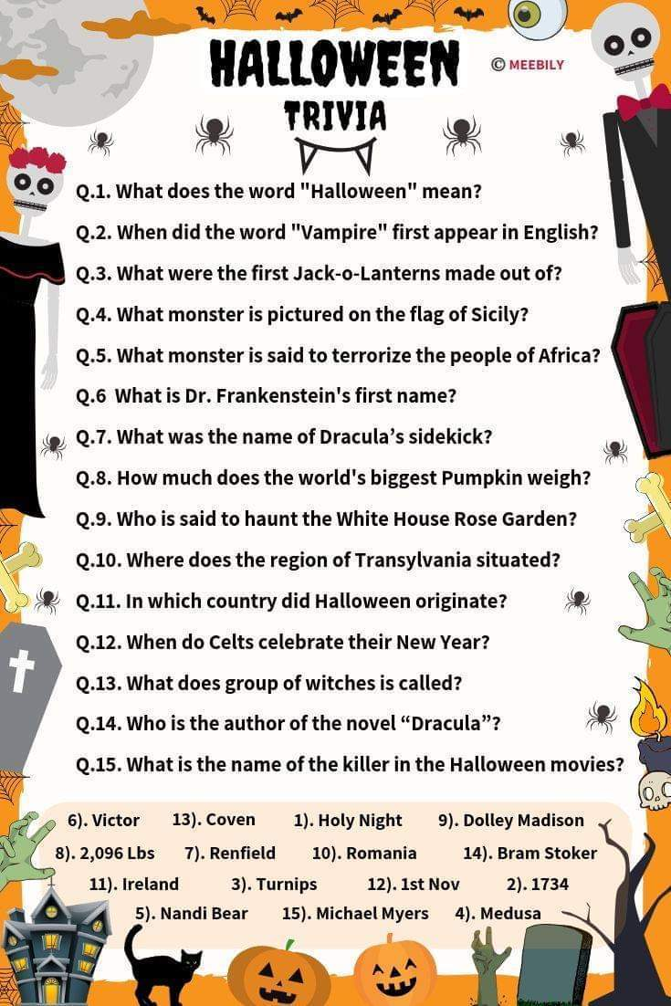 Fun Halloween Trivia Questions And Answers