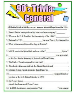 90 s Theme Trivia Pack Of 50 Questions Questions Cover Etsy This Or