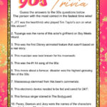 90s Trivia Game Printable Virtual Girls Night Game Girls Night In
