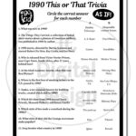 90S Trivia Questions And Answers Printable Templates Trivia Answers