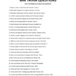 92 Best Bar Trivia Questions And Answers Learn New Cool Facts