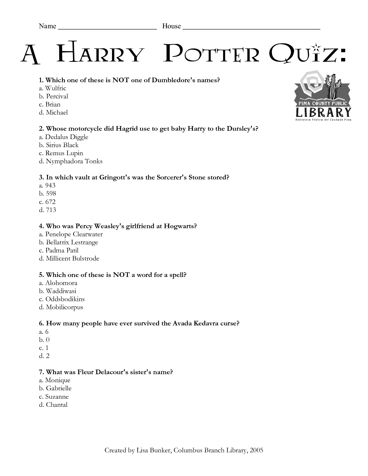 A Harry Potter Quiz Harry Potter Quiz Harry Potter Questions Harry 