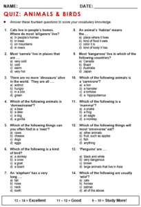 Animal Animal Trivia Questions For Kids