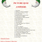 Answers To The CHRISTMAS SONG PICTURE QUIZ
