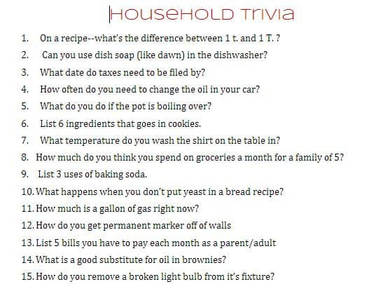 Astounding Funny Trivia Questions And Answers Printable Butler Website