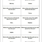 Astronomy And The Planets Trivia Cards Student Handouts Space