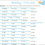 Baby Trivia Baby Shower Game Word Document I Made To Print Out To