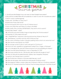 Bar Trivia Questions And Answers Printable