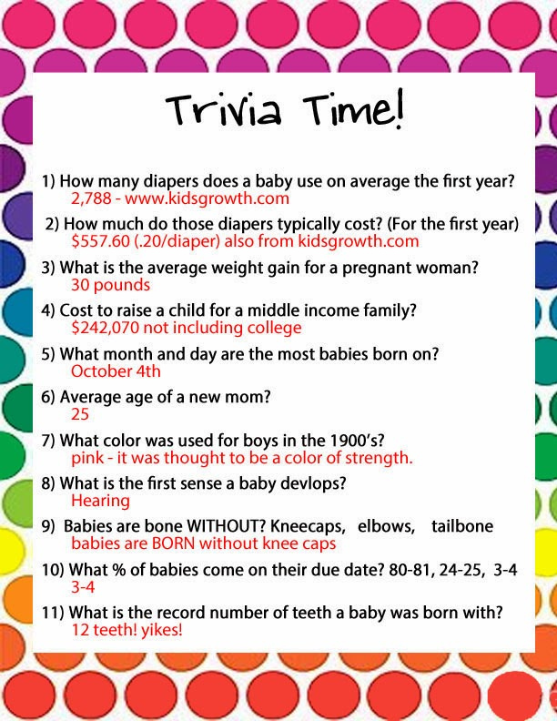 Free Printable Trivia Games And Answers